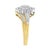 Haus of Brilliance 10K Yellow and White Gold 1/2 Cttw Diamond Marquise Shaped Cluster Split Shank Ring (H-I Color, SI2-I1 Clarity) - Size 7 For Sale - Image 4 of 6