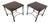 Vintage Giacometti Style Square Side Tables - Set of 2 For Sale