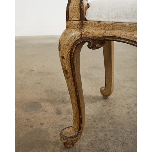 19th Country French Provincial Painted Bench or Footstool For Sale - Image 11 of 12