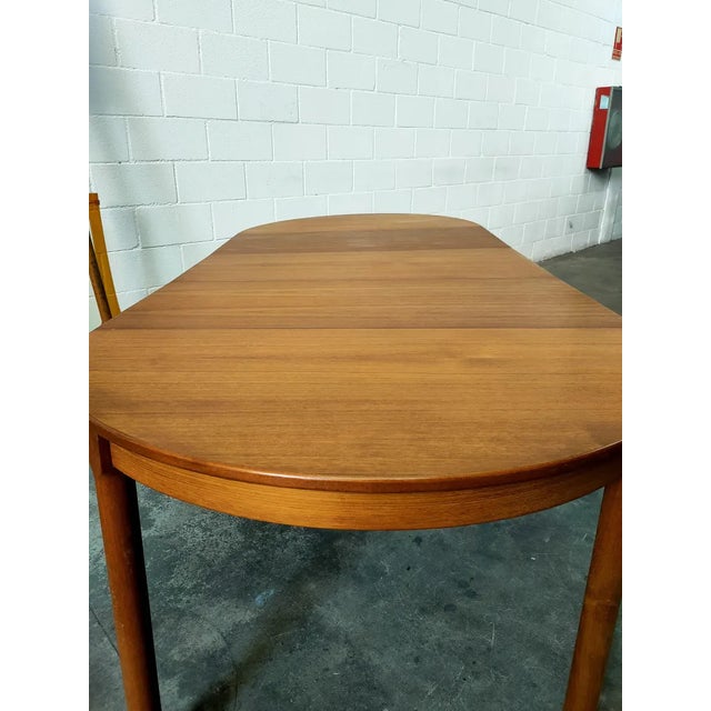 Brown Vintage Danish Extendable Dining Table For Sale - Image 8 of 9