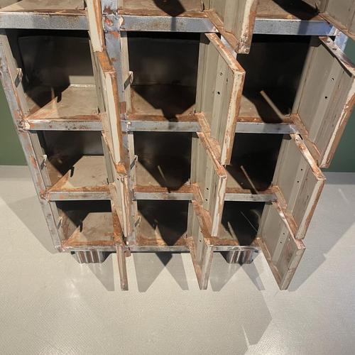 1930s Steel Locker with 18 Compartments, 1930s For Sale - Image 5 of 10