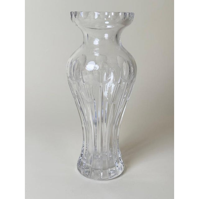 Large Art Deco German Hand-Cut Crystal Thistle Vase, 1920s For Sale - Image 9 of 15