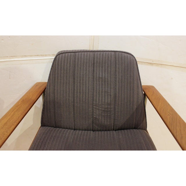 1960s 1960s-70s Norwegian Pair of Teak & Steel Arm Chairs For Sale - Image 5 of 5