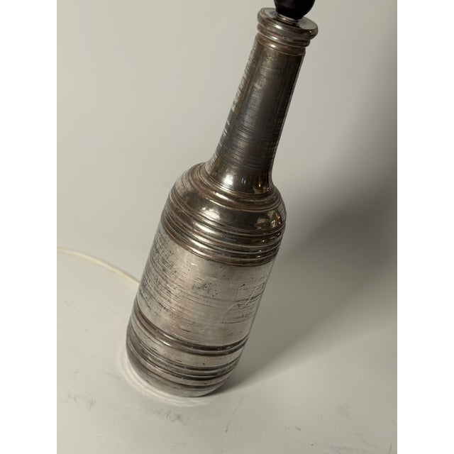 Large Stoneware Table Lamp in Silver Glaze by Bitossi for Bergboms, 1970s For Sale - Image 13 of 15
