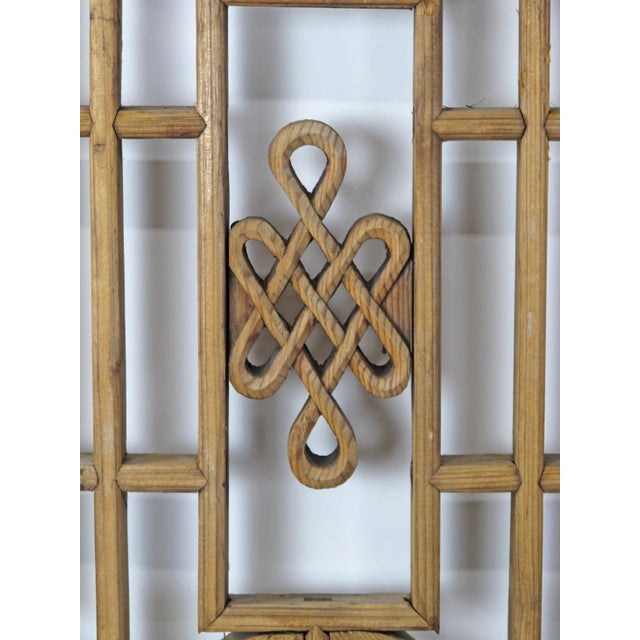 Sand Antique 1900s Chinese Wood Screen Panels - a Pair For Sale - Image 8 of 9