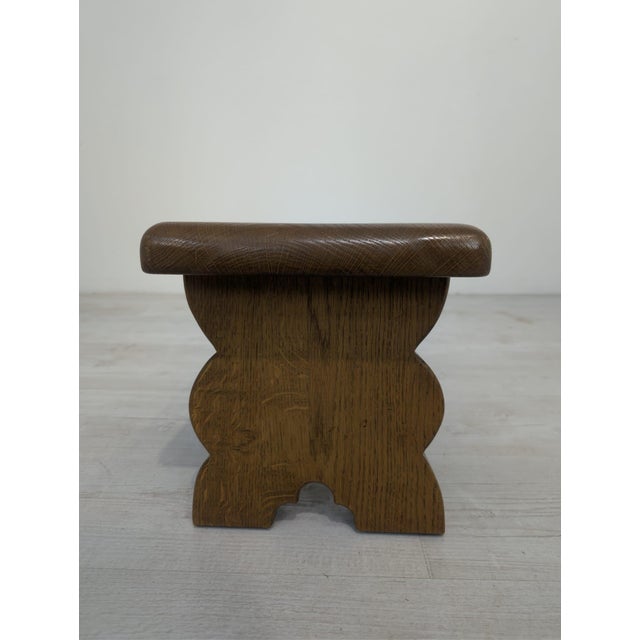 Wood Rustic Wooden Stool with Handle, 1962 For Sale - Image 7 of 10