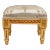 1960s Beige Upholstered Footstool in Gold Leaf For Sale