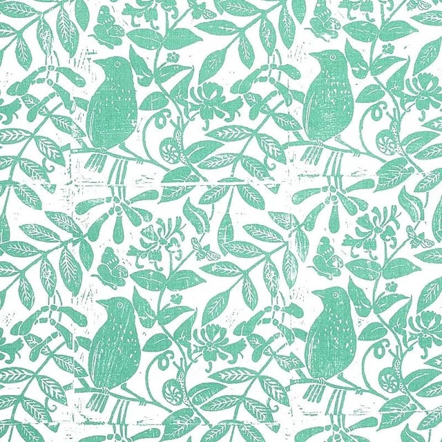 Flora and fauna entwine in this charming, graphic allover pattern by English printmaker Molly Mahon. Minimum order of 2...