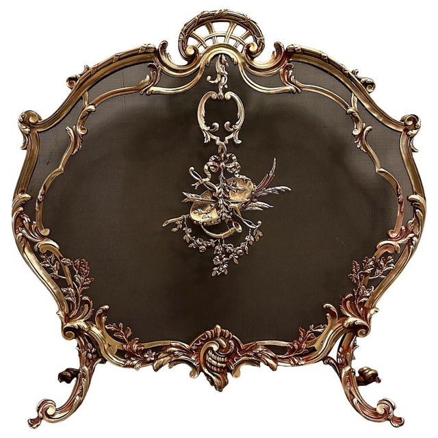 French Rococo Bronze Fire Screen from Bouhon Freres, 1880s For Sale - Image 10 of 10