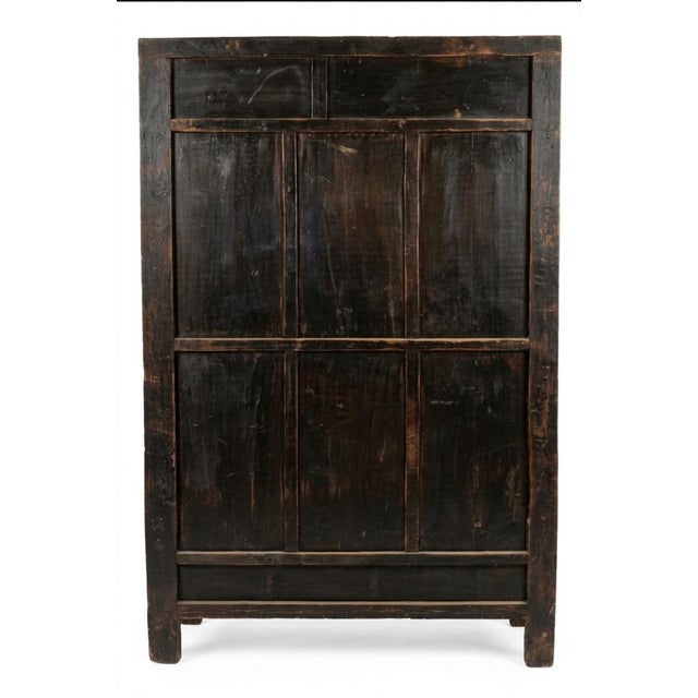 Red Mid 19th Century Set of 4-Piece Antique Chinese Red Lacquer and Gilt-Painted Cabinets For Sale - Image 8 of 12