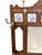 Cabin Antique English Walnut Mirrored Coat Hat Rack With Dutch Blue and White Ceramic Tiles For Sale - Image 3 of 18