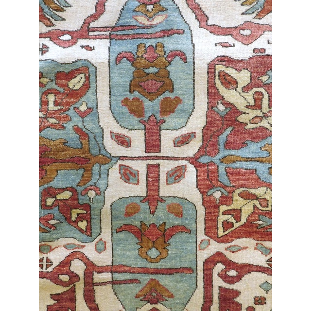 Hand Knotted Indo Heriz Tribal Motif Rug - 8'x 10' For Sale - Image 13 of 18