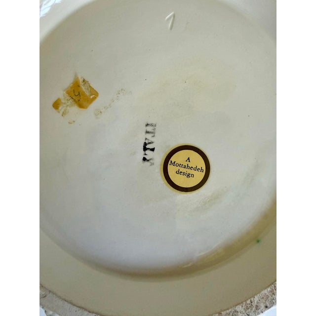 Vintage Mottahedeh Italian Ceramic Relief Centerpiece Serving Bowl For Sale - Image 10 of 11