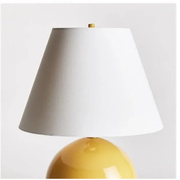 Modern Bellamy Yellow Ceramic Lamp For Sale - Image 3 of 4