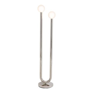 Regina Andrew Happy Steel Floor Lamp, Polished Nickel For Sale