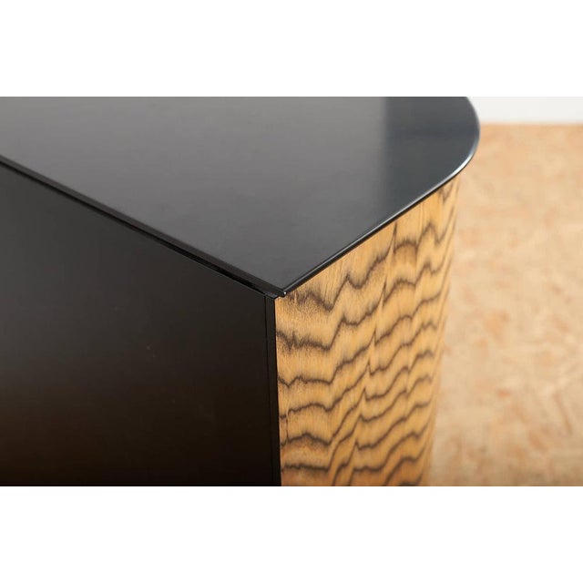 Curtained Sideboard in Tigerwood by Hans Eichenberger, 1980s For Sale - Image 11 of 14