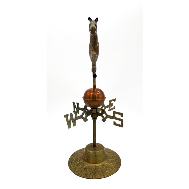 Farmhouse Vintage Copper & Brass Horse Weathervane – Americana / Country Rustic For Sale - Image 3 of 10