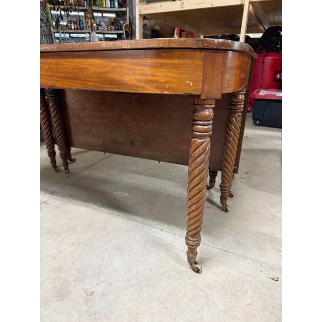 Brown Early 20th Century Drop Leaf Gate Leg Table For Sale - Image 8 of 8