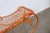 Vintage Mid-Century Modern Atomic Orange Metal Stool For Sale - Image 12 of 13