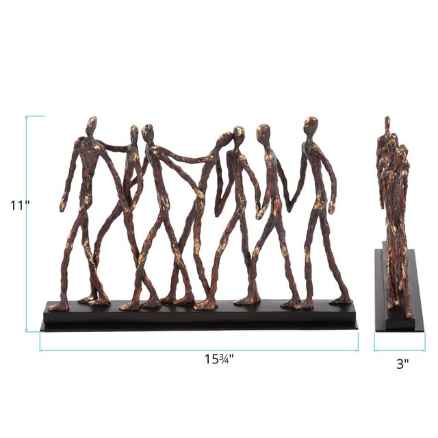 Brown Friendship Statue For Sale - Image 8 of 8