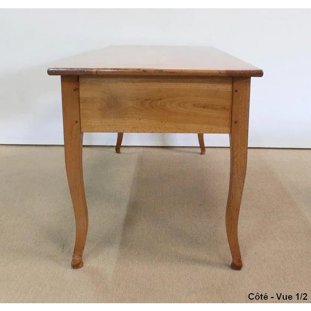 Brown Large Louis XV Desk in Solid Cherry, Mid-19th Century For Sale - Image 8 of 18