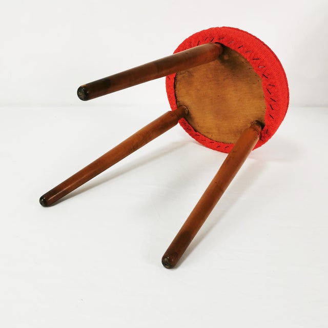 Modernist Stool, Czechoslovakia, 1960s For Sale - Image 6 of 9