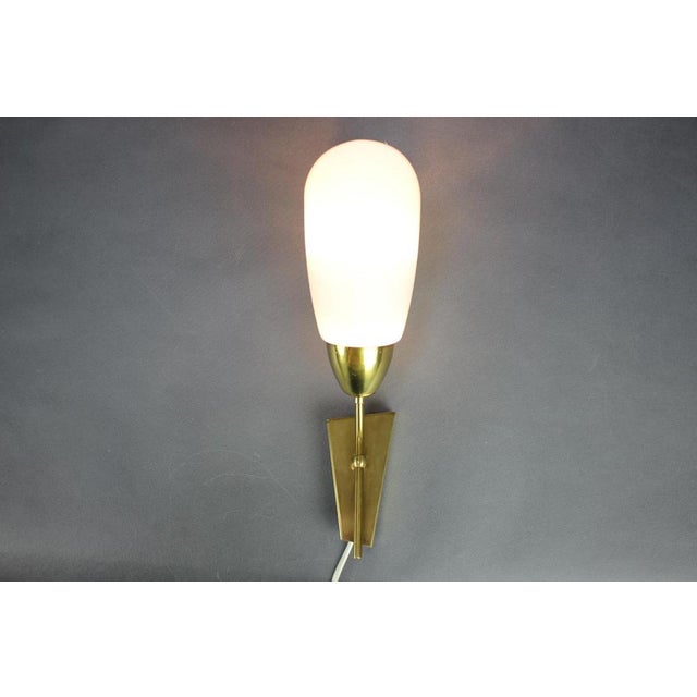 Metal Mid-Century Modern Wall Light by Kamenický Šenov, Czechoslovakia, 1960s For Sale - Image 7 of 11