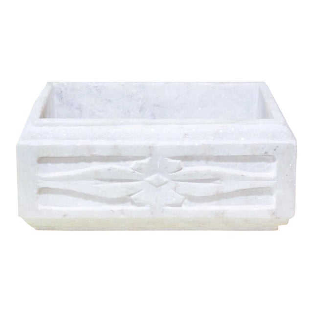 Hand Carved Marble Kundi For Sale
