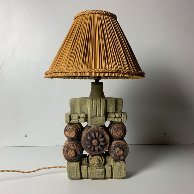 Mid-Century Modern Brutalist Ceramic Table Lamp by Bernard Rooke, 1970s For Sale - Image 17 of 17