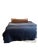 Custom Wall to Wall Velvet Headboard and Walnut King Sized Bed Frame For Sale