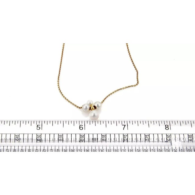 Mikimoto Pearls 18k Yellow Gold Pendant Necklace For Sale In Miami - Image 6 of 6