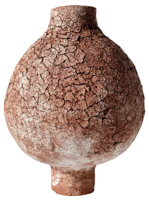 No 9 Terracotta Moon Jar by Elena Vasilantonaki