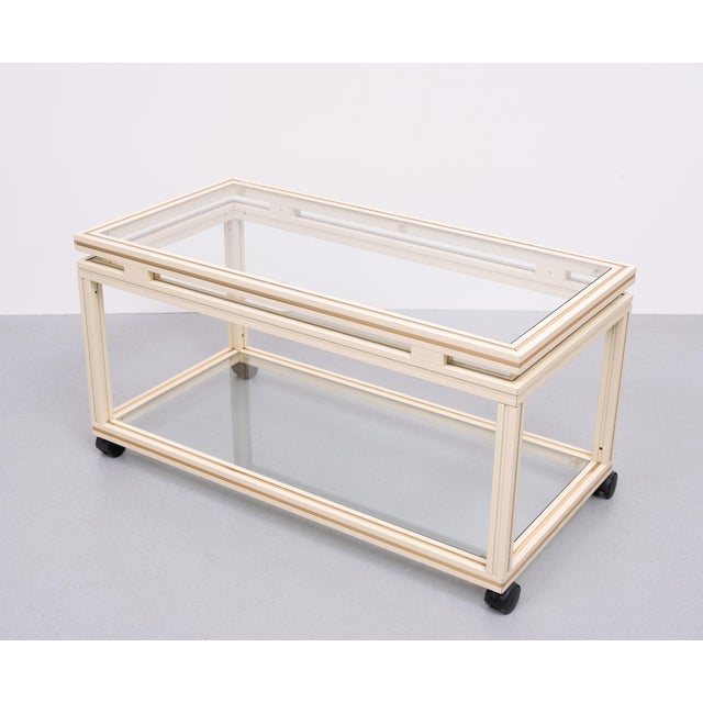 Metal Serving Table from Pierre Vandel Paris, France, 1970s For Sale - Image 7 of 10