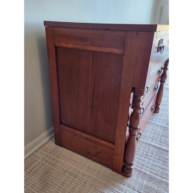 Antique Empire Style Cherry Chest of Drawers, Late 19th Century For Sale In Washington DC - Image 6 of 8