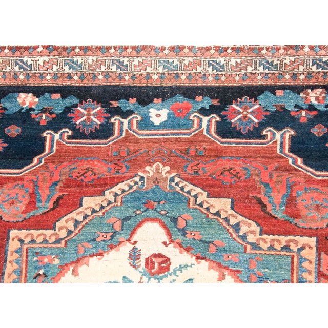 Terra Cotta Early 20th Century Persian Bakhtiari Saman Rug For Sale - Image 8 of 14