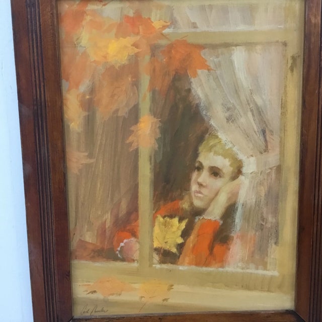 Sweet and melancholy painting by well known American illustrator Carl Cassler Born and raised in Akron, Ohio, he studied...