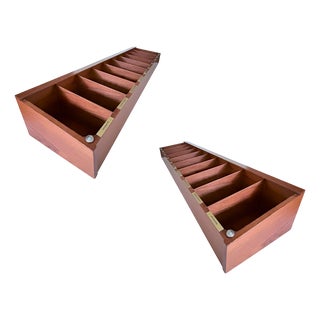 Large Mid-Century Modern Storage Shelf in Teak, 1960s, Set of 2 For Sale