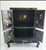 1980s Vintage Chinoiserie Black Lacquered Large 4 Door Soapstone Decorative Storage Cabinet For Sale - Image 5 of 18