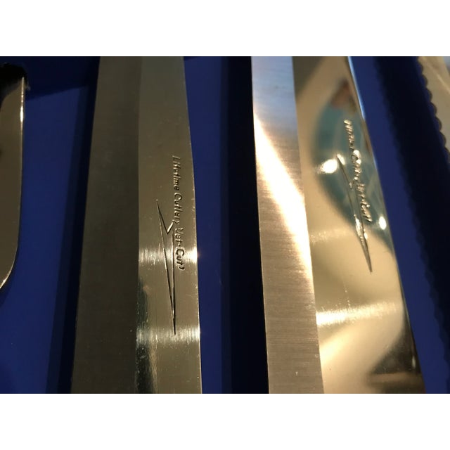 1960s Vintage Japanese Lifetime Cutlery Jet Cut Carving Set For Sale - Image 5 of 11