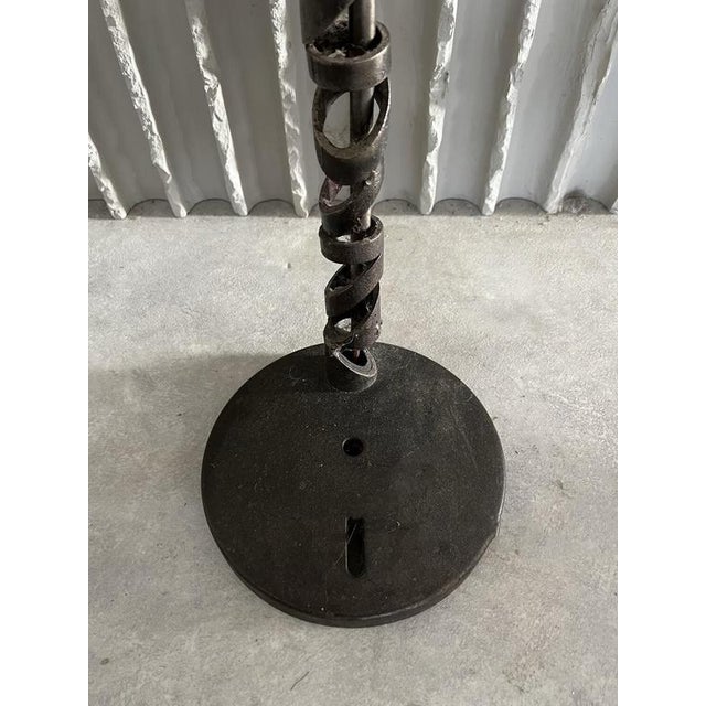 1960s French Arts & Crafts Handmade Sculptural Floor Lamp, 1960s For Sale - Image 5 of 11