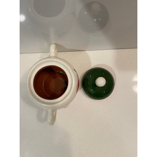 Mid 20th Century Stangl Pottery Pink Thistle Sugar Bowl & Lid For Sale In San Diego - Image 6 of 9