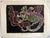 Vintage Vibrant Mod Mythological Dragon Psychedelic Woodblock Woodcut Print, c.1960-1970s For Sale In Miami - Image 6 of 6