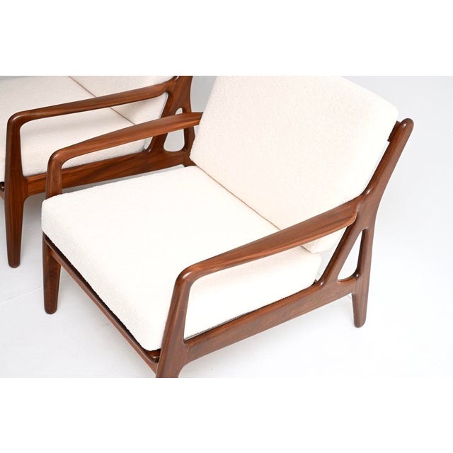 Vintage Danish Armchairs and Stool by Arne Vodder for Vamø, 1960s, Set of 3 For Sale - Image 10 of 15
