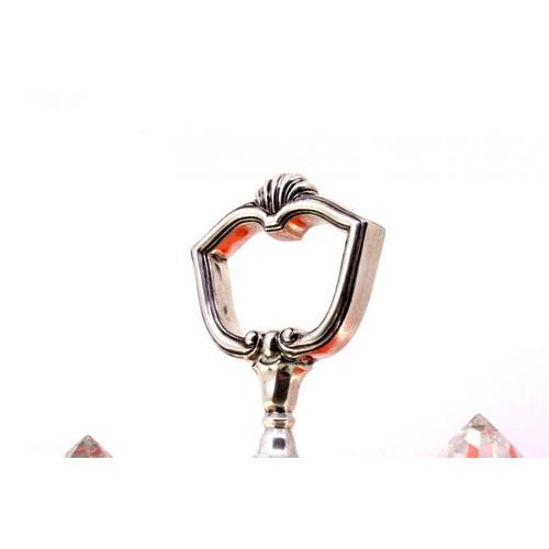 Cruet Set with Silver Structure and Cut Glass Cruets, Set of 3 For Sale - Image 4 of 6