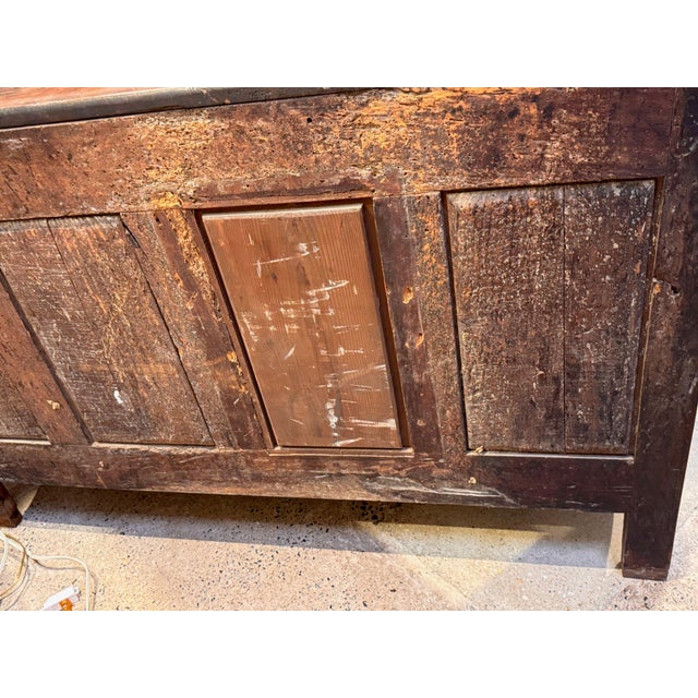 18th Century French Walnut Buffet With Carved Urn of Flowers For Sale - Image 13 of 13