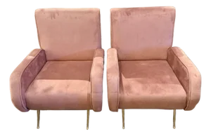 Pair of Mid-Century Modern Marco Zanuso Design Lounge Chairs
