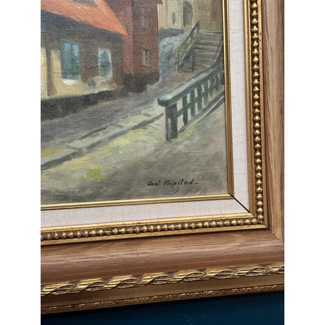 Axel Nipsted, Town, 1960s, Oil on Canvas, Framed For Sale - Image 5 of 10