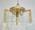 Semi Flush Mount Ceiling Light With Textured Curved Glass Shades For Sale In Los Angeles - Image 6 of 15