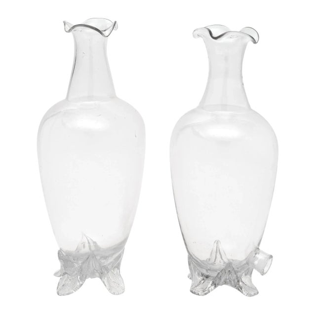 Antique French Glass Perfume Bottles - a Pair For Sale - Image 10 of 10