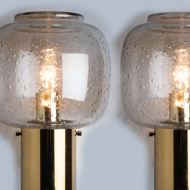 Brass and Glass Wall Light in style of Hans Agne Jakobsson, 1960s For Sale - Image 9 of 15